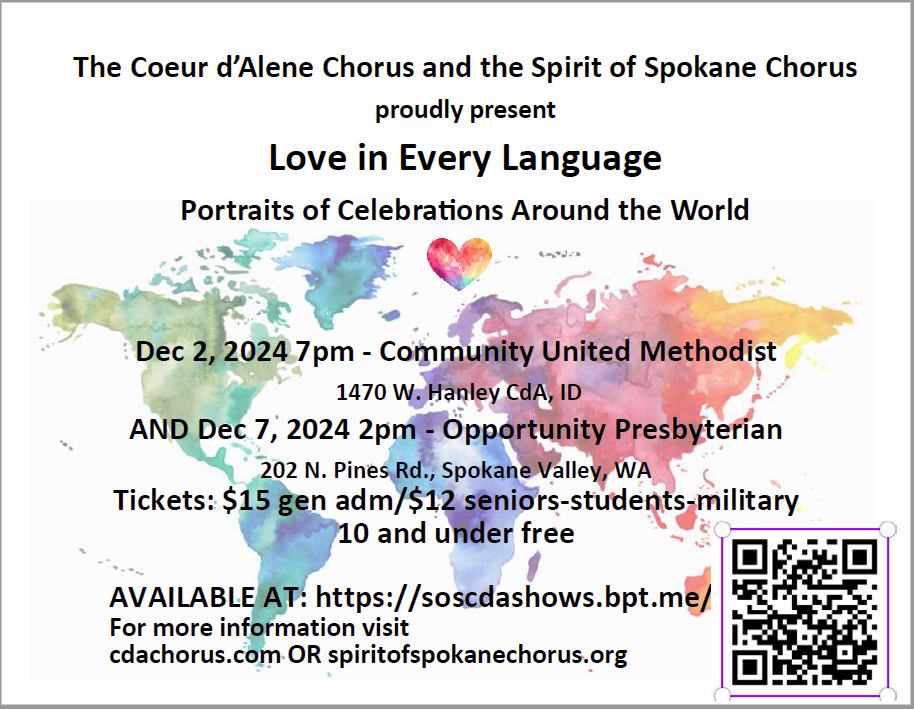 Love in Every Language: Portraits of Celebrations Around the World with Coeur d'Alene Chorus